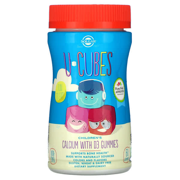 U-Cubes Children's Calcium with D3 Gummies Strawberry