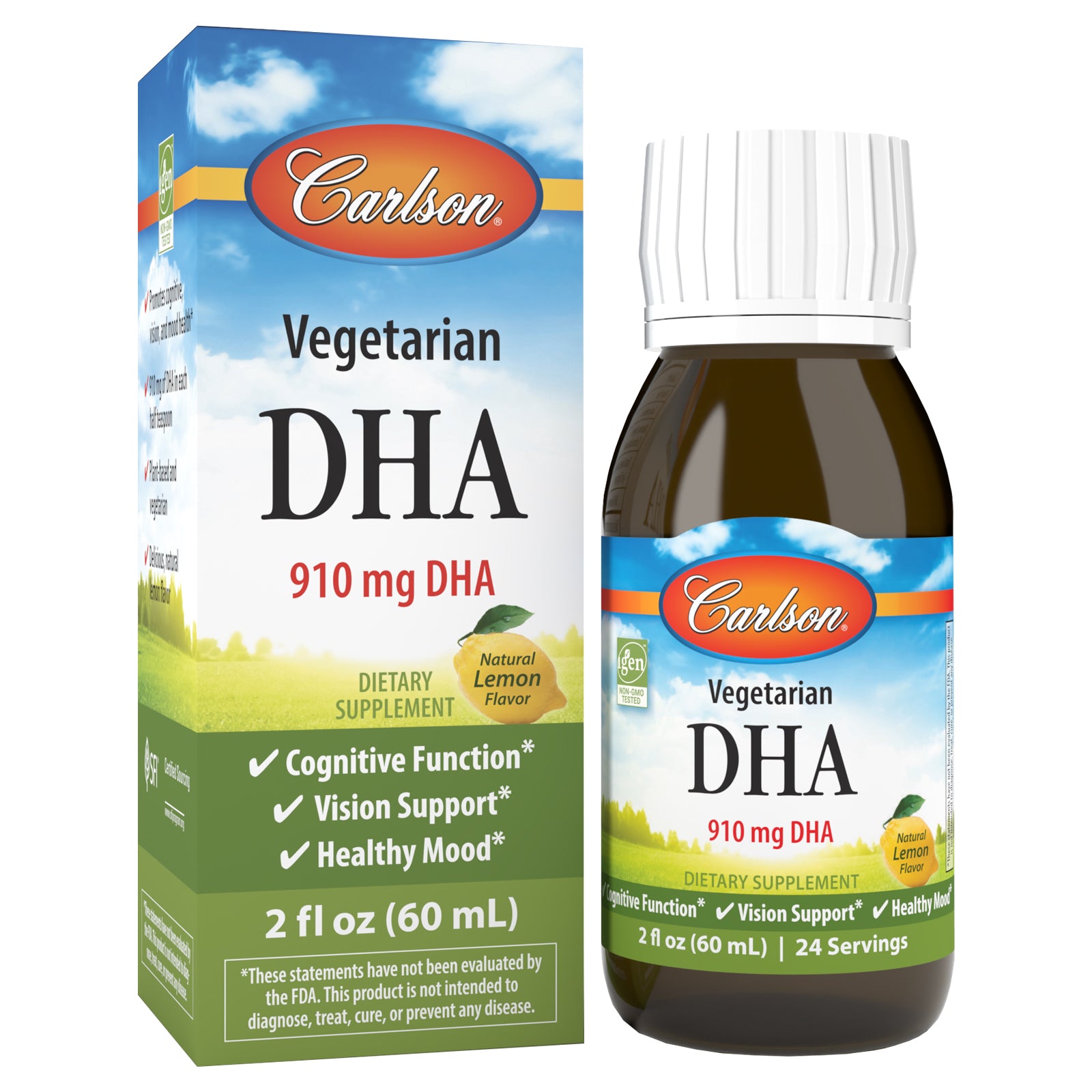 Vegetarian DHA 910 mg Natural Lemon Flavor