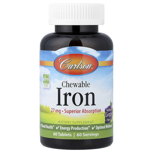 Chewable Iron 27 mg Natural Grape Flavor