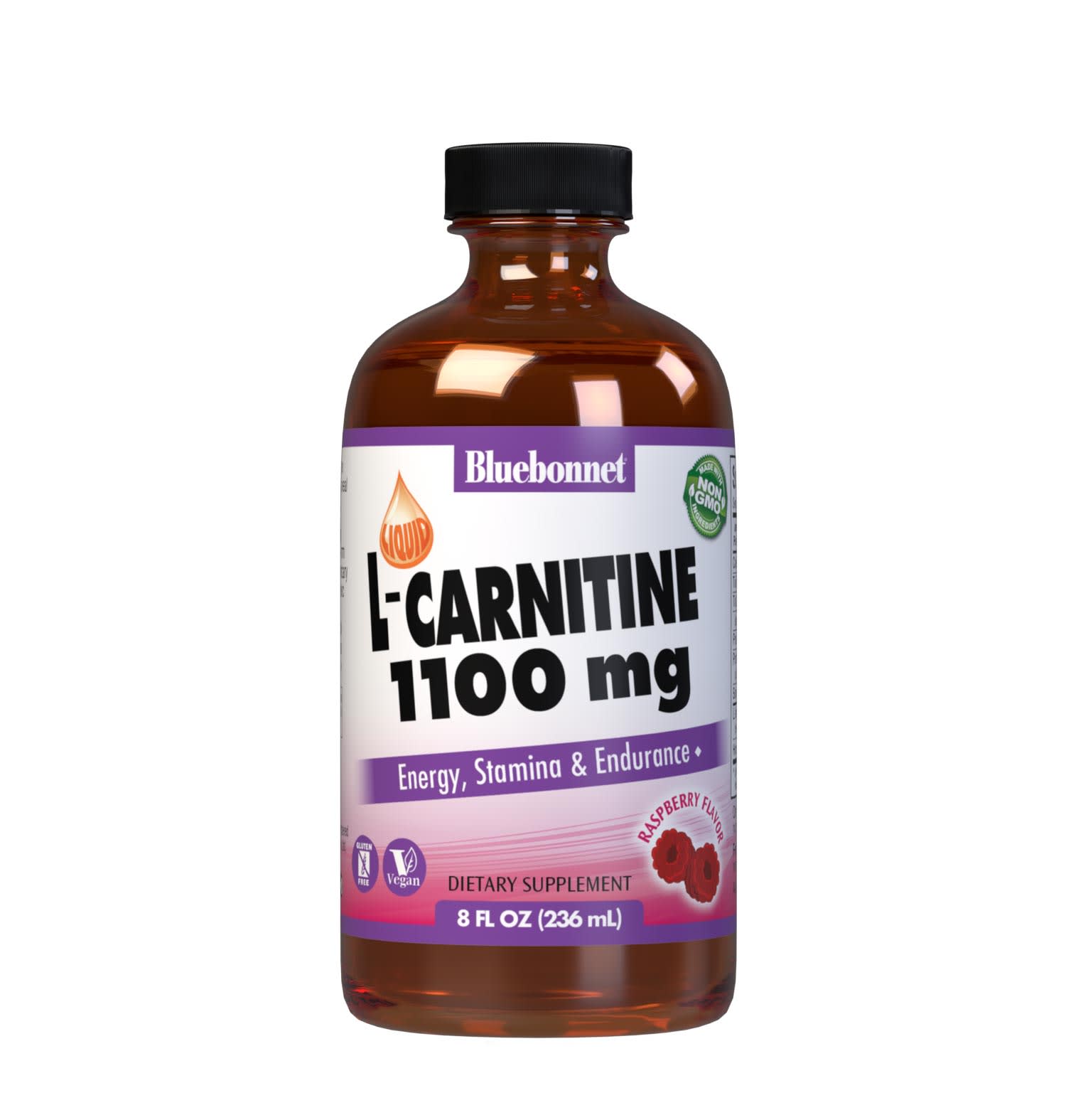 Liquid L-Carnitine 1100 mg Raspberry Flavor